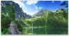 Glasbilder 140x70 Wandbild Druck auf Glas Gebirge See Natur Produktbild-Vorschau 1