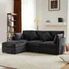 Merax Ecksofa, L-Form Sofa mit Schlaffunktion, 3-4 Sitzer Produktbild-Vorschau 3
