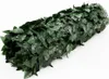 A rolled-up privacy screen covered in artificial green leaves, presented on a white background. Anteprima dell’immagine prodotto