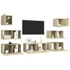 vidaXL 7-tlg. TV-Schrank-Set Sonoma-Eiche Holzwerkstoff -  Produktbild-Vorschau 12