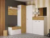 A modern entryway with a coat rack, shoe cabinet, and mirror. Náhled obrázku produktu