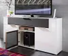 Sideboard - Grau - Weiß Hochglanz - Akustikstoffbezug - B Produktbild-Vorschau 7