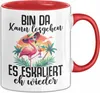 Kollege Spruch Tasse Bin Da Kann Losgehen Es Eskaliert Eh Produktbild-Vorschau 1