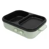 A top-down, slightly angled view of a two-compartment electric hot pot and grill. Produktbild-Vorschau