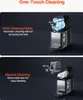 Two images showing a slushy machine, one with auto-cleaning mode and another with manual cleaning. Produktbild-Vorschau