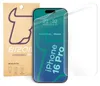 A hydrogel screen protector for an iPhone 16 Pro is shown next to its packaging. Produktbild-Vorschau