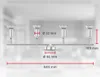 Diagram showing dimensions of a ceiling spotlight. Anteprima dell’immagine prodotto