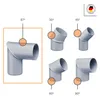 INEFA Fallrohrbogen 87 Grad, DN50 / 50mm, Grau – PVC Produktbild-Vorschau 3
