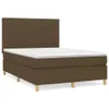 The Living Store Boxspringbett mit Matratze Dunkelbraun Produktbild-Vorschau 2