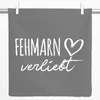 Huuraa Kissenbezug Fehmarn verliebt 40x40cm Steel Grey Produktbild-Vorschau 1