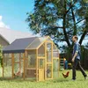PawHut Hühnerstall 3,07㎡ 1,7x1,8x1,8 m Freilaufgehege Holz Produktbild-Vorschau 2