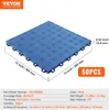A blue interlocking floor tile is shown from a slightly elevated angle, with dimensions and quantity information displayed. Podgląd zdjęcia produktu