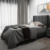 Merax Polsterbett 90x200cm mit Lattenrost und gepolsterten Produktbild-Vorschau 1