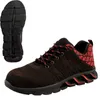 A pair of black and red athletic shoes, with the sole of one shoe shown separately. Produktbild-Vorschau
