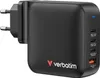 Caricatore Verbatim Mini Gan 165W 3Xusb-C Pd/1X Usb-A Qc Anteprima dell’immagine prodotto 1
