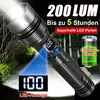 Wiederaufladbare Taschenlampe 1000 Lumen LED, LCD Display, Produktbild-Vorschau 6