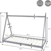 ML-Design Kinderbett Tipi 90x200 cm mit Matratze & Produktbild-Vorschau 9