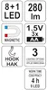Yato YT-08513, LED, 9 Glühbirne(n), IP20, Schwarz, Tragbare Produktbild-Vorschau 4