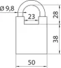 ABUS 838CS/50 Stahl-Vorhängeschloss mit geschütztem Bügel, Produktbild-Vorschau 4