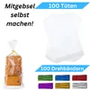 Durchsichtige Tüten ​​100 Stück mit Drehbändern – Produktbild-Vorschau 3