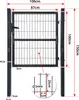LARS360 100 x 100 cm Gartentür Gartentor Metall Zauntor Produktbild-Vorschau 2