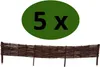 A woven willow border fence is shown against a white background, with a green oval overlay indicating '5 x'. Anteprima dell’immagine prodotto