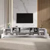 TV komoda Merax s vysokým leskom, s zásuvkou a výklopnými Náhľad obrázku produktu 7