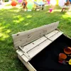 Großer Kindersandkasten aus Holz mit Bänken und Produktbild-Vorschau 8
