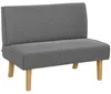 HOMCOM 2 Sitzer Sofa, Couch mit Cord-Optik, Holzbeine für Produktbild-Vorschau 1