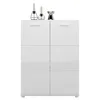 Schuhschrank - B 90 cm - 2 Türen - Weiß Hochglanz Produktbild-Vorschau 4
