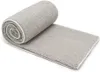 A rolled-up gray blanket is shown on a white background. Produktbild-Vorschau