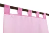 Close-up of pink sheer curtains with loops hanging from a curtain rod. Produktbild-Vorschau