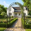 Relaxdays Rosenbogen mit Tür, Metall, Torbogen Garten, Produktbild-Vorschau 6