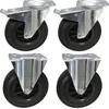 Set 2x Bockrollen + 2x gebremste Lenkrollen | Ø20cm | Produktbild-Vorschau 1