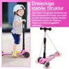 YOLEO Kinderscooter, Dreiradscooter mit LED Räder, 2-Rädern Produktbild-Vorschau 4