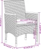 vidaXL 5-tlg. Garten-Essgruppe Poly Rattan Schwarz Produktbild-Vorschau 7
