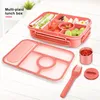 Amathley Bento Box Kinder Lunchbox Brotdose mit Fächern und Produktbild-Vorschau 4