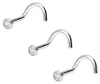 Nasenpiercing, Nasenstecker 3er Set Chirurgenstahl Produktbild-Vorschau 1
