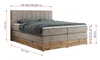 MKS MEBLE King Boxspringbett 180x200 mit Bettkasten Eiche, Produktbild-Vorschau 6
