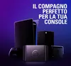A collection of gaming consoles and accessories arranged on a dark surface with a gradient background. Náhled obrázku produktu