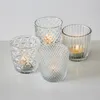 LS-LebenStil 4´er Set Glas Teelichthalter Retro Weiß Klar Produktbild-Vorschau 4