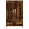 vidaXL Credenza rovere affumicato 69,5x31x115 cm materiale Anteprima dell’immagine prodotto 5