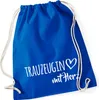 Huuraa Turnbeutel Trauzeugin mit Herz 12 Liter Bright Royal Produktbild-Vorschau 1