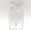 A clear phone case with a magnetic ring and a rectangular cutout for a phone's camera. Produktbild-Vorschau
