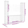 Cesta de gaviones "The Living Store", forma en U, con 2 Vista previa de la imagen del producto 6