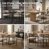 ML-Design sada 6 židlí do jídelny, kuchyňská židle, hnědá Náhled obrázku produktu 6