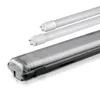 Two LED tubes and a waterproof light fixture are shown against a white background. Produktbild-Vorschau