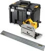 A DeWALT track saw set with a storage case and a guide rail, presented on a white background. Anteprima dell’immagine prodotto