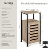 tectake® Beistellschrank Durham 38,5 x 31,5 x 81 cm Produktbild-Vorschau 6