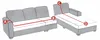 2er Set Sofabezug - Hellgrau - 2-Sitzer 145-185 cm - Produktbild-Vorschau 2